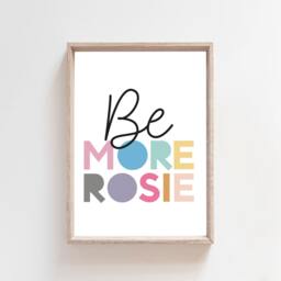 Girls Personalised Name Print, Nursery Prints, Bedroom Wall Art, Decor, Art - thumbnail 3