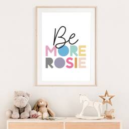 Girls Personalised Name Print, Nursery Prints, Bedroom Wall Art, Decor, Art - thumbnail 2