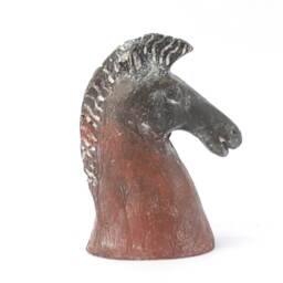 One Terracotta Greek Horse Bust Sculpture , Made in Greece Gift For Him Her - thumbnail 2