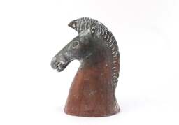 One Terracotta Greek Horse Bust Sculpture , Made in Greece Gift For Him Her - thumbnail 1
