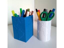 3D Printed Earth Pen Holder Desk Organizer