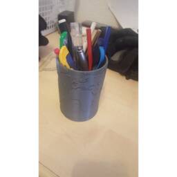3D Printed Earth Pen Holder Desk Organizer - thumbnail 2