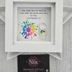 Puzzle Piece Frame, Hands, Autism Children's Thank You Gift, Neurodiversity Adhd, Aspergers, Asd, Additional Needs Send, Teacher Gift - thumbnail 2