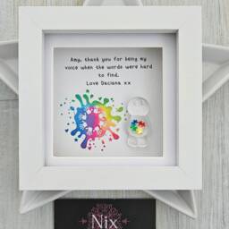 Puzzle Piece Frame, Hands, Autism Children's Thank You Gift, Neurodiversity Adhd, Aspergers, Asd, Additional Needs Send, Teacher Gift - thumbnail 3