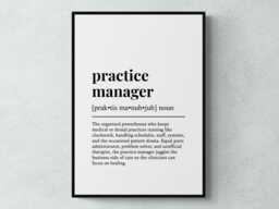 Practice Manager Funny Definition Job Work Gift Wall Art Print - thumbnail 1