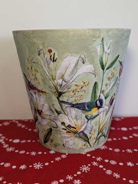 Plant Pot, Ceramic Pot, Pot & Planter, Flower Pot, Garden Pot, Indoor & Outdoor Pot, Decoupage, Gift, Pot Saucer, Home Garden Decoration - image 1