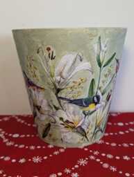 Plant Pot, Ceramic Pot, Pot & Planter, Flower Pot, Garden Pot, Indoor & Outdoor Pot, Decoupage, Gift, Pot Saucer, Home Garden Decoration