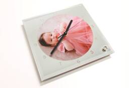 Personalised Photo Clock With Any Custom Photo Gift Glass Mirror Clock