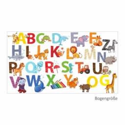 084 Wall Decal Alphabet Animals Abc Children's Room Sticker Nikima in 6 Different. Sizes