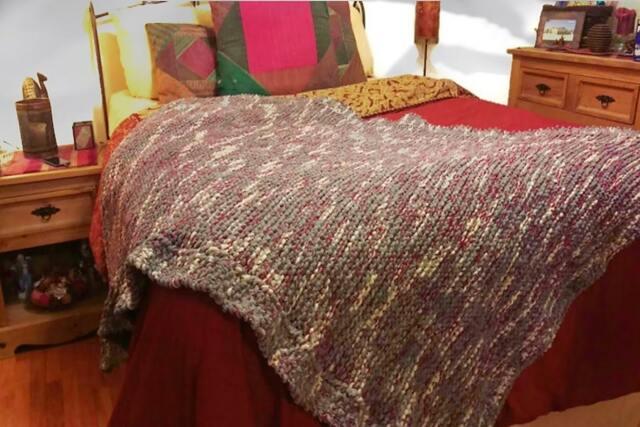 Custom Made Blanket, Throw, Gray White Red Soft Warm Blanket - image 1