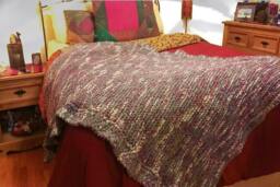Custom Made Blanket, Throw, Gray White Red Soft Warm Blanket