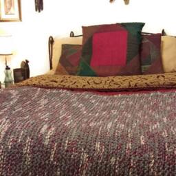 Custom Made Blanket, Throw, Gray White Red Soft Warm Blanket - thumbnail 2