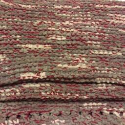 Custom Made Blanket, Throw, Gray White Red Soft Warm Blanket - thumbnail 4