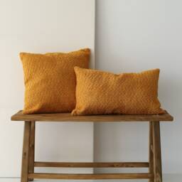 Terracotta Boucle Textured Throw Pillow Cover, Soft Curly Lumbar Case, Hidden Zipper, Any Size, Cozy & Boho Home Decor, 45x45, 50x50 - thumbnail 3