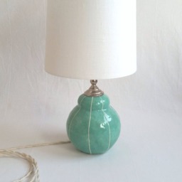 Ceramic Bedside Table Lamp. Colorful Modern Interior Lighting - thumbnail 2