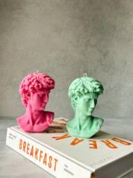 David Head Soy Wax Candle - Bust Sculpture - thumbnail 1
