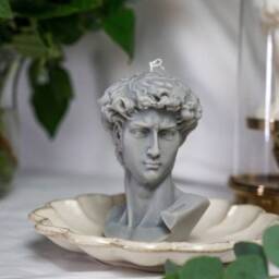 David Head Soy Wax Candle - Bust Sculpture - thumbnail 2
