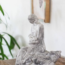 Twins - Original Sculpture Of Mother & Twin Babies - thumbnail 2