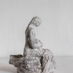 Twins - Original Sculpture Of Mother & Twin Babies - thumbnail 3