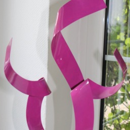 "Great Modern Abstract Aluminum Metal Sculpture Artist Unique ""Get Lilac" - thumbnail 2