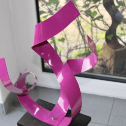 "Great Modern Abstract Aluminum Metal Sculpture Artist Unique ""Get Lilac" - thumbnail 3