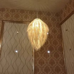 Creative Girl Long Hair Rattan Lighting-Pendant Lights-Chandelier-Hanging Lighting-Decor Lamp-Wicker Lamp-Ceiling Lightings-Rural Lights - thumbnail 3