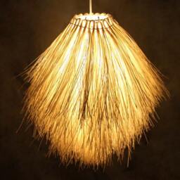Creative Girl Long Hair Rattan Lighting-Pendant Lights-Chandelier-Hanging Lighting-Decor Lamp-Wicker Lamp-Ceiling Lightings-Rural Lights - thumbnail 2