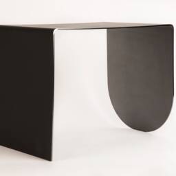 Asymmetrical Metal Side Table Minimal Industrial Bedside Table - thumbnail 3