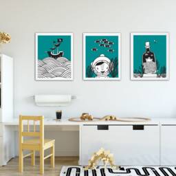 "Wall Pictures Set Of 3 ""Under The Sea" - thumbnail 2