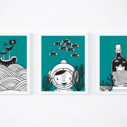 "Wall Pictures Set Of 3 ""Under The Sea" - thumbnail 3