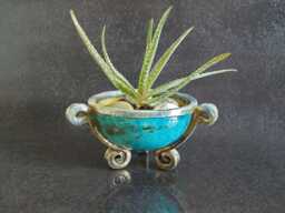 "Raku Planter ""Neptune's Tripod" - thumbnail 1