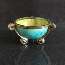 "Raku Planter ""Neptune's Tripod" - thumbnail 2