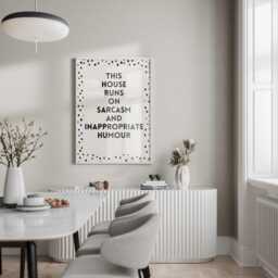 Sarcastic Humor Quote Print Modern Monochrome Wall Art - thumbnail 2