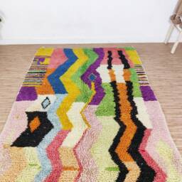 Vintage Boujaad Rug, Authentic Moroccan Rug 5x8 Ft - thumbnail 3