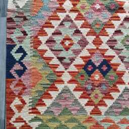 Kilim Rug Multicolour, Handmade Artisan Afghan Turkish Scandinavian Navajo Bohemian Flatweave Natural Wool 120x86 cm - thumbnail 2