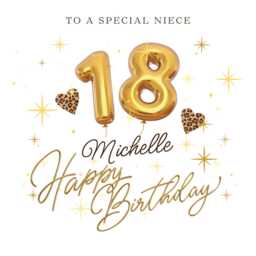 Personalised Niece 18Th Birthday Candle Gift Cards Hamper Gifts For Her W - thumbnail 4