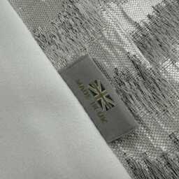 Luxury Bespoke Lined Eyelet Curtains - Torrent Silver Platinum For Bedroom & Living Room Custom Made, Worldwide Shipping - thumbnail 3