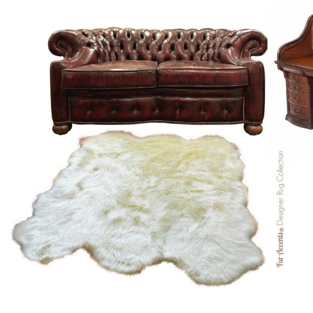 Plush Faux Sheepskin Rug - Shaggy Fur Pelt Throw, Usa Made - image 1