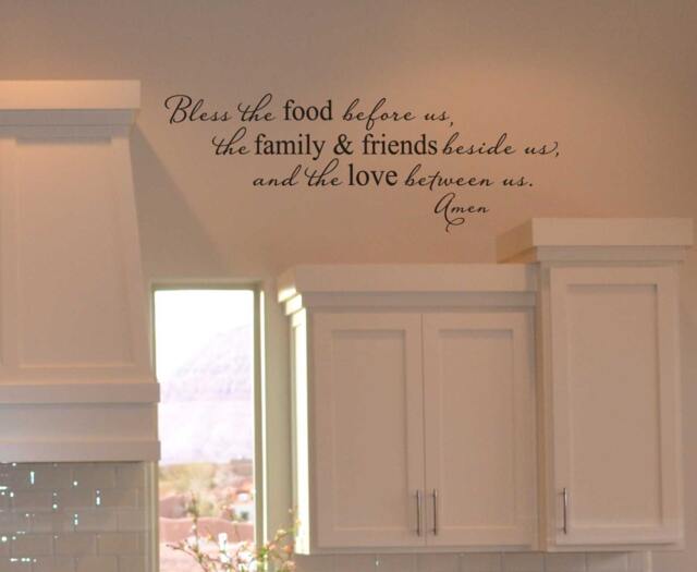 Bless The Food Vinyl Wall Decal Kitchen Home Decor Kw642 - image 1