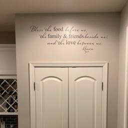 Bless The Food Vinyl Wall Decal Kitchen Home Decor Kw642 - thumbnail 2