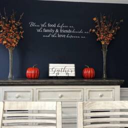 Bless The Food Vinyl Wall Decal Kitchen Home Decor Kw642 - thumbnail 3