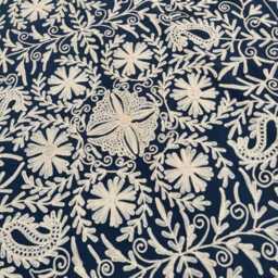 Traditional Cotton Suzani Quilt - Hand-stitched Embroidery, Vibrant Folk Textile, Reversible Boho Throw - thumbnail 3