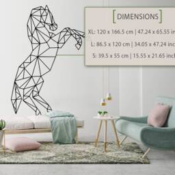 Geometric Horse Wall Decal Animal Outline Art - thumbnail 2
