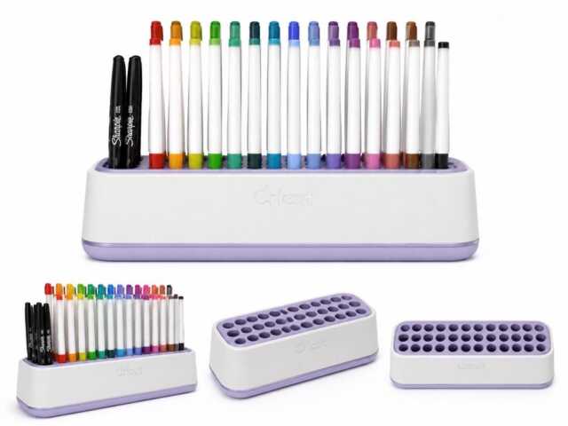 Cricut Pen Holder & Desk Organiser - 30 Capacity - Custom Colour Infill Accent Trim - image 1