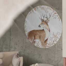 Deer Wall Sticker Nature Nursery Decor, Peel & Stick - thumbnail 2