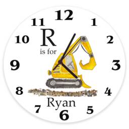 Personalised Boys Clock, Room Clocks, Silent, 2 Sizes, More Designs - thumbnail 1