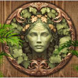 Green Woman Metal Sign, Flat Printed Sign, Nature Lover's Wall Art D??cor, Garden Guardian, Decor, Celtic Plaque, Sign - thumbnail 3