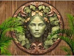 Green Woman Metal Sign, Flat Printed Sign, Nature Lover's Wall Art D??cor, Garden Guardian, Decor, Celtic Plaque, Sign - thumbnail 1