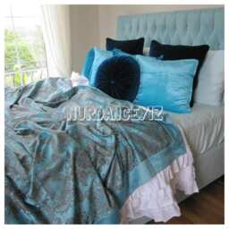 Velvet Throw Pillow Cover, Euro Sham - Lumbar Body Couch Cushion 20x20 Pink Gray Green Blue White Velvet, Shabby Chic Bedding - thumbnail 3