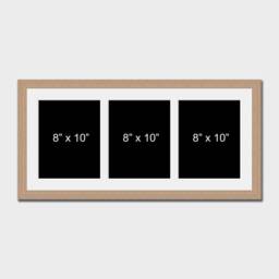 "Multi Photo Picture Frame - Holds 3 8""x10"